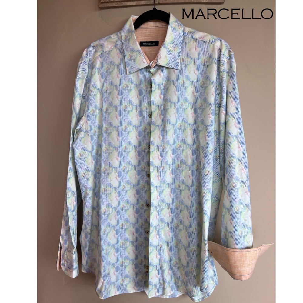 Mens Marcello Spring long sleeve multicolored Dress Shirt